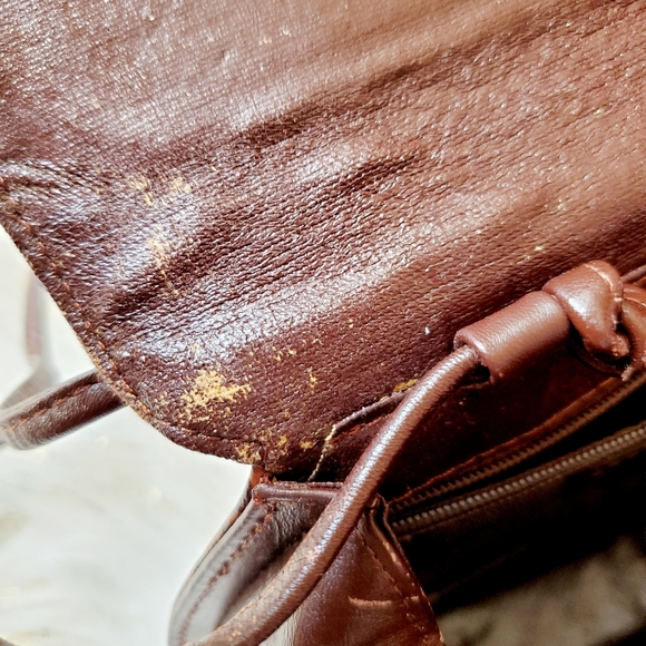 Bonavi rare brown genuine leather crossbody bag - Picture 7 of 7